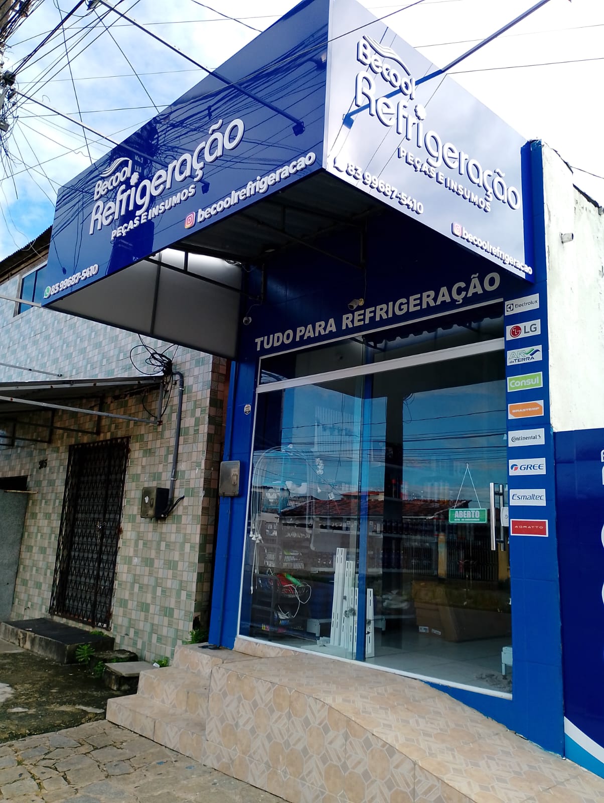 Entrada da loja Becool Refrigeração